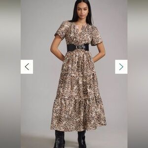 Anthropologie The Somerset Maxi Dress Medium Color: CHOCOLATE NWT